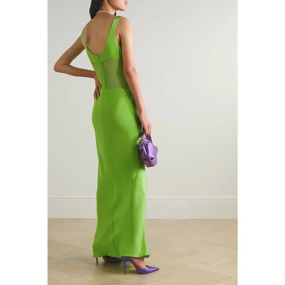 Christopher Esber Cutout draped silk-satin and silk-voile maxi dress AU10/US6